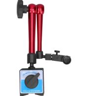 Dial Stand Red – Professional Magnetic Dial Indicator Base 200mm Column, On/Off Switch | Clamping Range 25-100mm, Articulating Arm | UAE Automotive Manufacturing Quality Control Stand